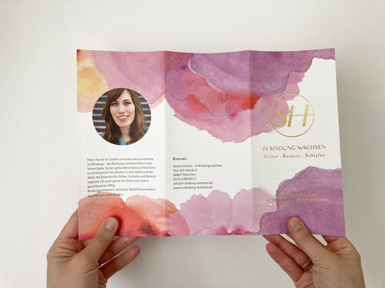 Philografina, Janina Steger, Portfolio Grafikdesign, Sandra Heintz Beratung Flyer