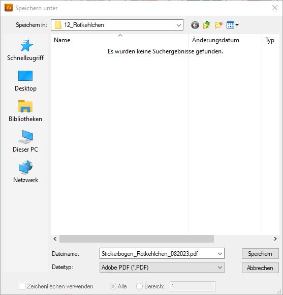 Druckbogen als Adobe PDF (*.PDF) speichern